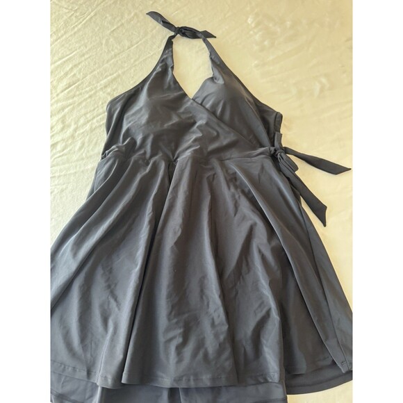 Ocean Blues Women's swimsuit V-Neck One Piece Swim dress Halter Wrap size 3XL - Picture 8 of 12